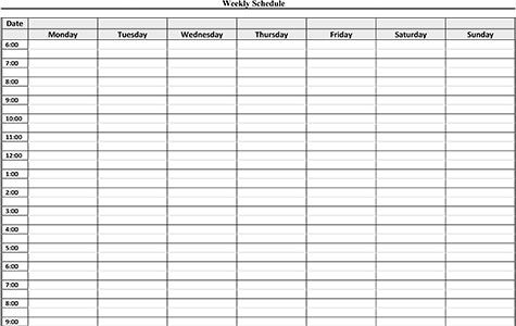 Managing time starts with a schedule