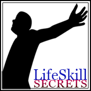 LifeSkill Secrets logo with man in freedom pose